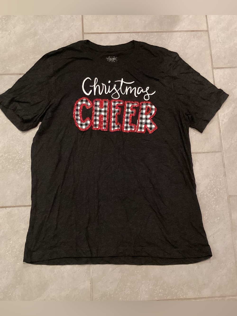 Christmas Cheer Black Graphic Tee - Men's Holiday Shirt